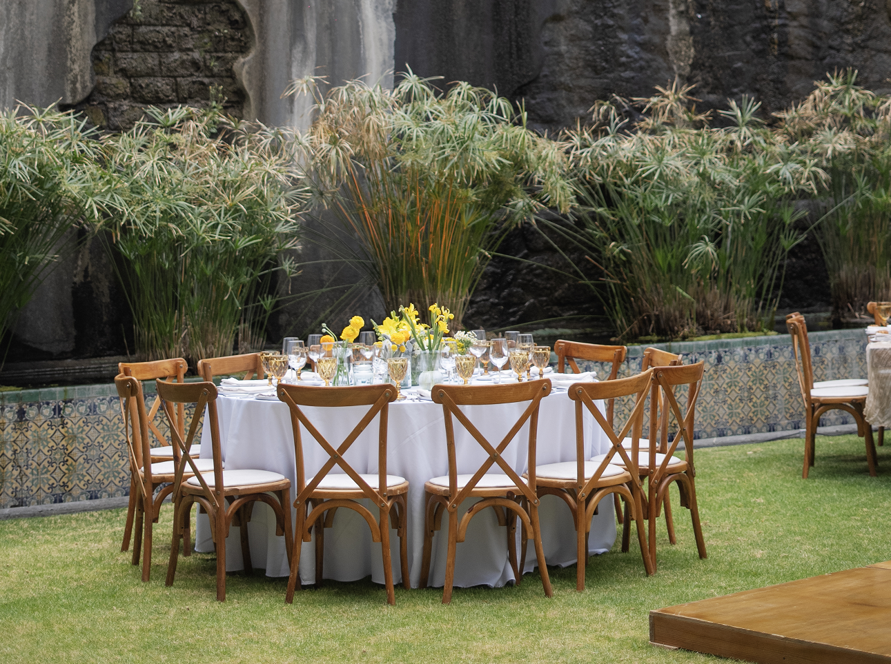 Descubre el montaje en Patio Verde del hotel 